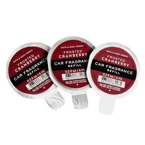 3 FROSTED CRANBERRY Bath & Body Works Scentportable Car Fragrance Refills NEW